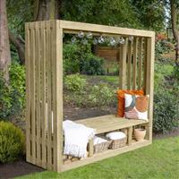 Forest Garden Amalfi 2 Seater Wooden Garden Arbour - Natural