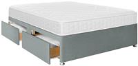 Argos Home Dalham Memory Double 4 Drawer Divan Bed - Grey