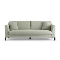 Habitat Aston Fabric 4 Seater Sofa - Sage Green - Black Leg