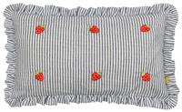 furn. Les Fruites Strawberries Cushion - Navy - 30x50cm