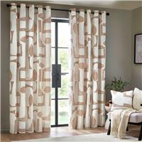 Hoem Carro Fully Lined Eyelet Curtains - Clay - 90x54cm