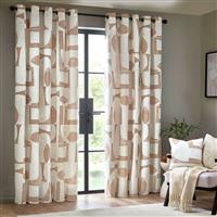Hoem Carro Fully Lined Eyelet Curtains - Clay - 90x72cm