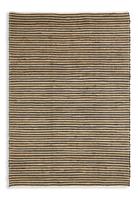 Habitat Woven Stripe Black Jute Flatweave Rug - 230x160cm