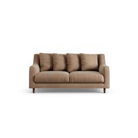 Habitat Swift Velvet 2 Seater Sofa - Latte - Dark Leg
