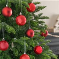 Argos Home Pack of 24 Christmas Baubles - Red