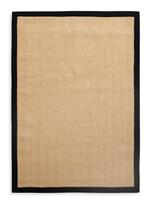Habitat Herringbone Black Border Jute Rug - 150x80cm