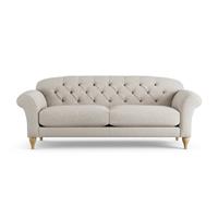Habitat Brooker Fabric 4 Seater Sofa - Natural - Ash Leg