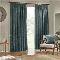 Yard Chenille Pencil Pleat Curtains - Marine - 117x183cm