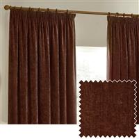 Yard Chenille Pencil Pleat Curtains - Nutmeg - 168x137cm