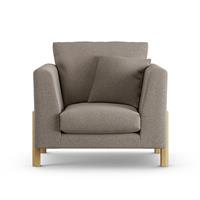 Habitat Aston Fabric Armchair - Mocha - Ash Leg