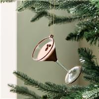 Habitat Single Espresso Martini Glass Christmas Decoration