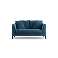 Habitat Aston Velvet 2 Seater Sofa - Ink Blue - Black Leg