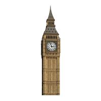 Star Cutouts Big Ben Cardboard Cutout