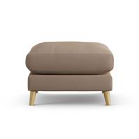 Habitat Lomond Fabric Footstool - Biscuit - Ash Leg