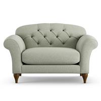 Habitat Brooker Fabric Cuddle Chair - Sage Green - Dark Leg
