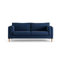 Habitat Newington Fabric 3 Seater Sofa - Navy Blue - Ash Leg