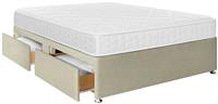 Argos Home Dalham Memory Kingsize 4 Drawer Divan Bed-Natural