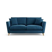Habitat Lomond Velvet 3 Seater Sofa - Ink Blue - Ash Leg