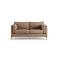 Habitat Newington Velvet 2 Seater Sofa - Latte - Ash Leg