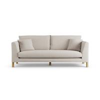 Habitat Aston Fabric 3 Seater Sofa - Natural - Ash Leg