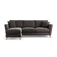 Habitat Lomond Left Hand Corner Sofa - Grey - Ash Leg