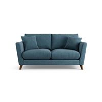 Habitat Lomond Fabric 2 Seater Sofa - Blue - Dark Leg