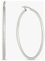 Revere Sterling Silver Diamond Cut Classic Hoop Earrings