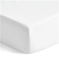 Habitat Polycotton Extra Deep White Fitted Sheet - Double