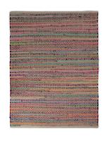 Habitat Stripe Cotton Flatweave Rug - 160x120cm