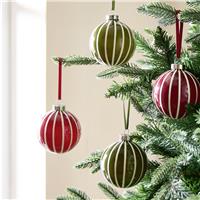 Argos Home Pack of 4 Glass Christmas Bauble - Multicolour