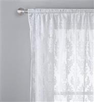 Argos Home Damask Net Pencil Pleat Floral Curtains - White