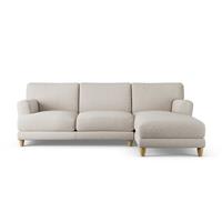 Habitat Askem Fabric Right Hand Corner Sofa -Natural-Ash Leg
