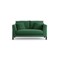 Habitat Aston Fabric 2 Seater Sofa - Green - Black Leg