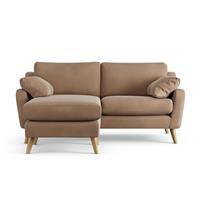 Habitat Ivor Left Hand Corner Sofa - Latte - Ash Leg