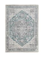 Habitat Vintage Effect Blue Flatweave Rug - 230x160cm