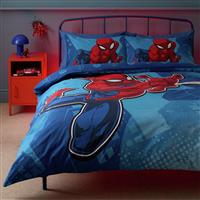 Disney Spiderman Blue Kids Bedding Set - Double