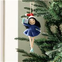 Habitat Single Felt Matilda Hanging Christmas Ornament