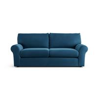 Habitat Molton Velvet 3 Seater Sofa - Ink Blue