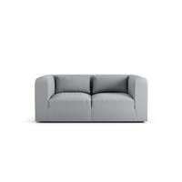 Habitat Lars Fabric 2 Seater Sofa - Grey - Ash Leg