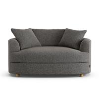 Habitat Sacha Fabric Cuddle Chair - Charcoal - Ash Leg