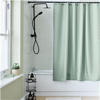 Argos Home Plain Shower Curtain - Sage Green