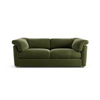 Habitat Wynn Velvet 3 Seater Sofa - Moss Green - Ash Leg