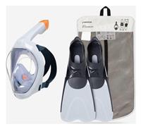Decathlon Easybreath Mask and Fins Snorkelling Set UK 8-8.5