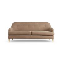 Habitat Frome Velvet 3 Seater Sofa - Latte - Ash Leg