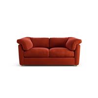 Habitat Wynn Velvet 2 Seater Sofa - Burnt Orange - Ash Leg
