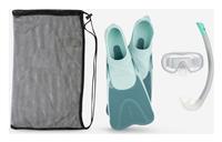 Decathlon Kids' Snorkelling Fins + Mask Set UK 11.5-12