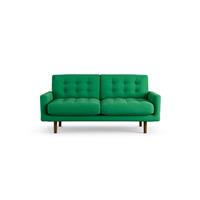 Habitat Fenner Fabric 2 Seater Sofa -Emerald Green -Dark Leg