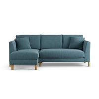 Habitat Aston Left Hand Corner Sofa - Blue - Ash Leg