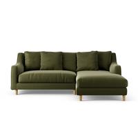 Habitat Swift Right Hand Corner Sofa -Moss - Green - Ash Leg