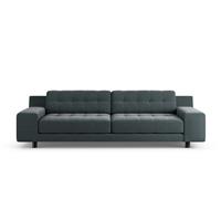 Habitat Hendricks Fabric 4 Seater Sofa - Charcoal- Black Leg